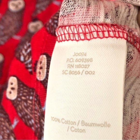 Boden Poinsettia Regal Owl Penny Jersey‎ Knit Dress With Pockets 100% Cotton 4P - Picture 10 of 11